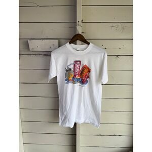 Vintage 1990 Hershey's Reese's Chocolate Candy T-Shirt White Medium Made in USA